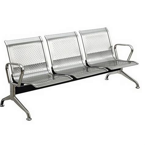 Silver Arrow Three Seater Stainless Steel Waiting Area Visitor Chair