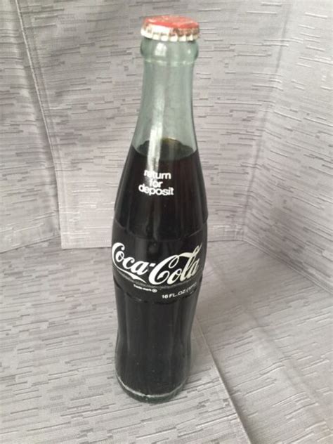 Vintage Coca Cola Coke Glass Bottle Oz Pt Full Sealed Unopened Red