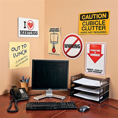 Office Humor Cubicle Signs - Oriental Trading - Discontinued