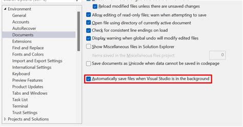 Autosave In Visual Studio