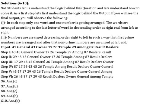 Reasoning Ability Quiz For IBPS 2020 Mains Exams 30th December