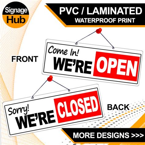 Open Closed Signages Pvc Or Laminated Waterproof Print Shopee