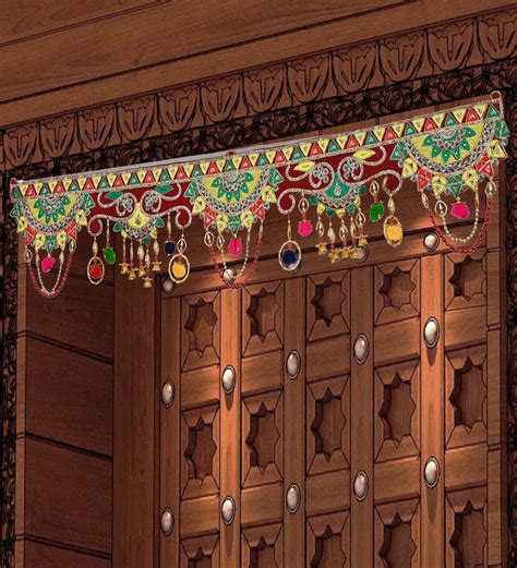 Buy Multicolor Fabric Traditional Embroidered Toran At 29 Off By