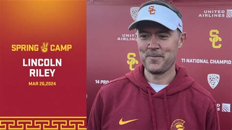 Usc Hc Lincoln Riley Spring Camp Practice Youtube