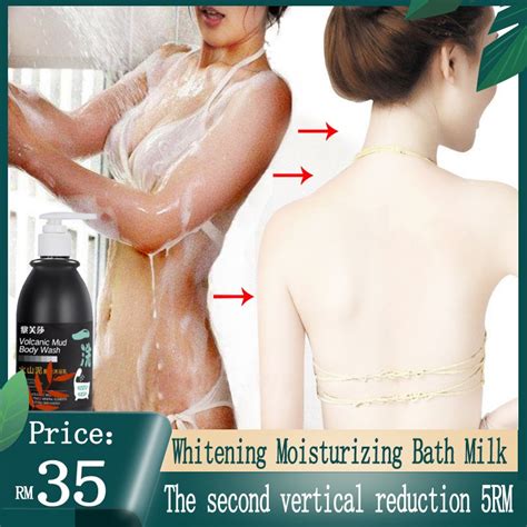 Volcanic Mud Whitening Body Wash Fast Deep Cleansing Whole Body