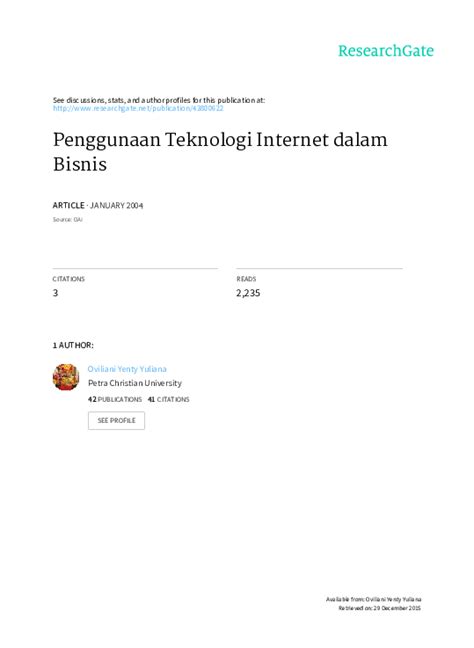 Pdf Teknologi Informasi Dalam Proses Bisnis Syaid Adianto