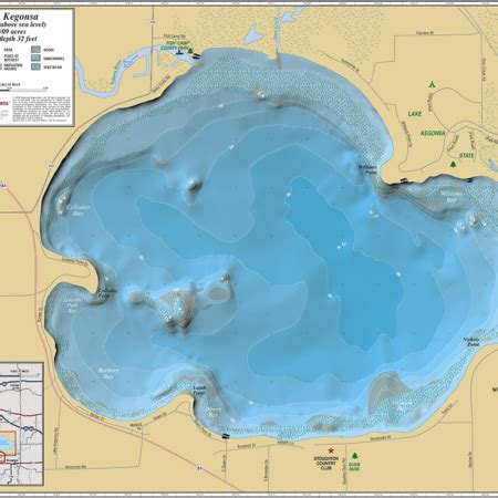 Lake Koshkonong Wall Map - Mapping Specialists Limited