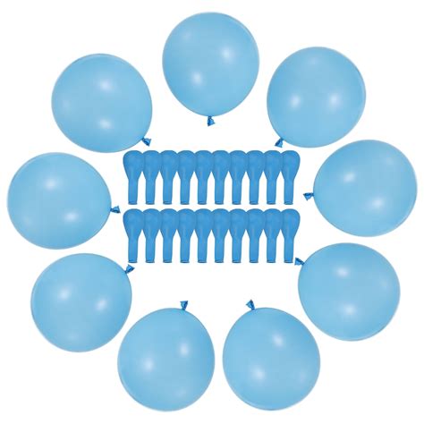 Uxcell Party Balloons 50 Pack Sky Blue Latex Balloons Round Balloons Bulk For Birthday Party