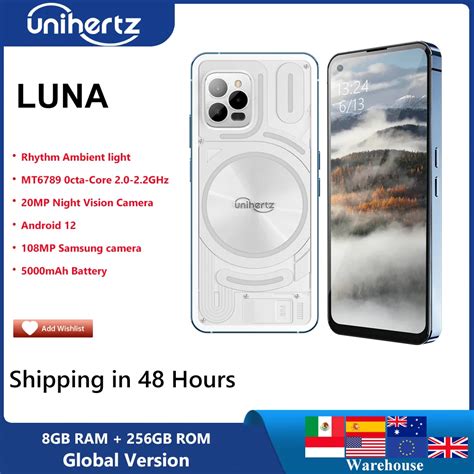 Unihertz Luna Smartphone Rhythm Ambient Light Gb Gb Mp G