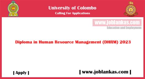 Diploma In Human Resource Management Dhrm 2023 University Of