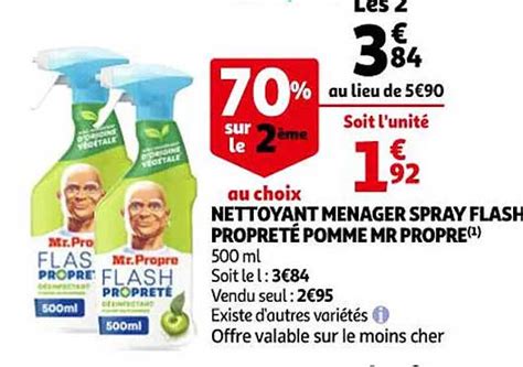 Promo Nettoyant M Nager Spray Flash Propret Pomme Mr Propre Chez