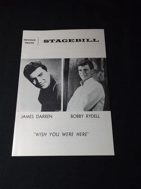 Bobby Rydell And James Darren Autographs ’65 Wish You Were Here Program And Playbill Other