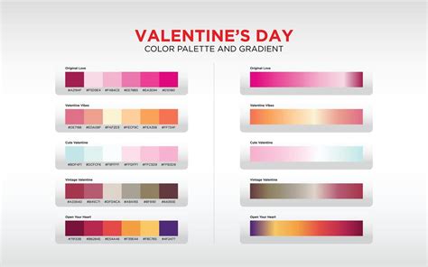 Color Palette And Gradient For Valentines Day 19464274 Vector Art At