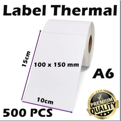 Jual Kertas A Stiker Thermal Pcs Label Sticker Barcode X