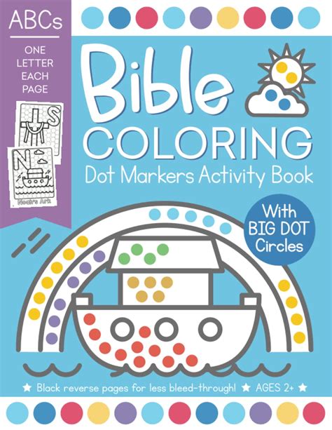 Bible Coloring Dot Markers Activity Book: Easy ABC Christian Alphabet ...