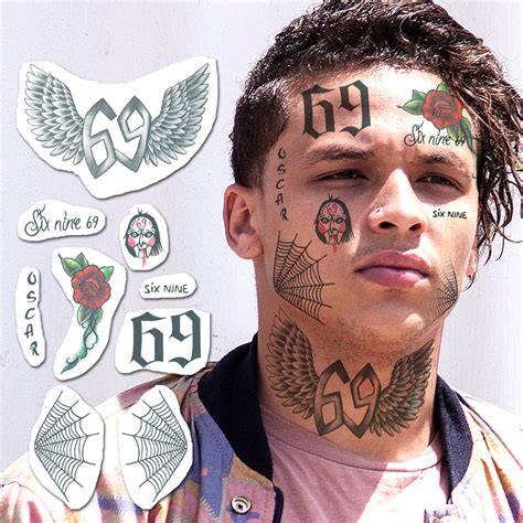 6ix9ine (Face + Neck) Temporary Tattoo Set – TattooIcon