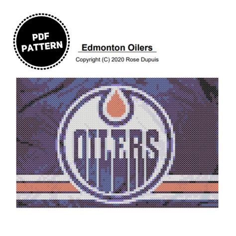 Edmonton Oilers Cross Stitch Pattern Etsy