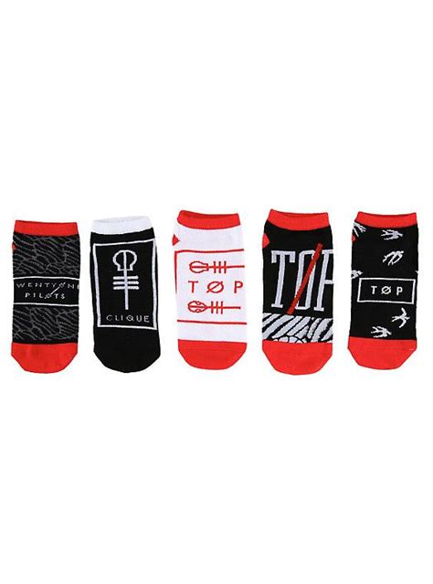 Twenty One Pilots No Show Socks 5 Pack Socks And Tights Ankle Socks