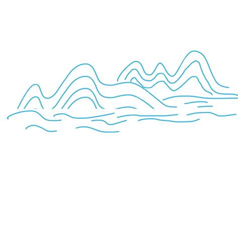 Hand Drawn Mountain Png Transparent Cartoon Hand Drawn Line Mountain