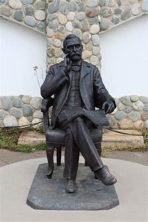 Bronze Sculpture of Alfred Nobel in the Etnomir Tourist Complex ...