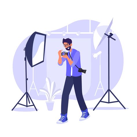 Man Photographer Character Vector. Photographer Character Flat Cartoon ...