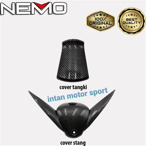 Jual Cover Tutup Tangki Ples Stang Yamaha Xmax Merk Nemo Carbon