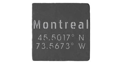 Montreal Latitude Longitude Trivet | Zazzle