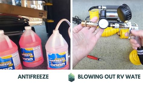 Blowing Out RV Water Lines Vs Antifreeze Comparison