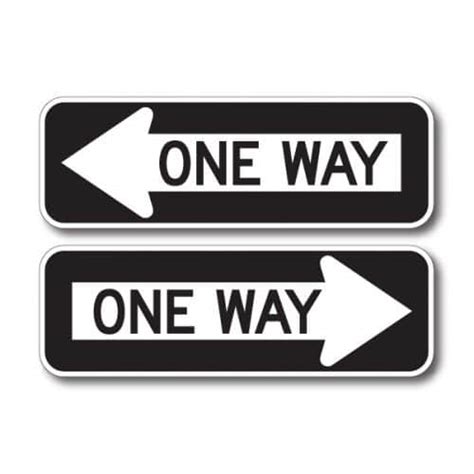 R6 1 One Way Leftright Sign Diamond Grade Reflectivity Mutcd