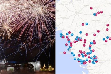 Carte Où Admirer Les Feux Dartifice Du 14 Juillet En Pays De La Loire