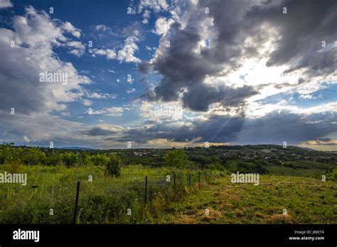 Typical European Continental Countryside Taken In Balkans In Serbia