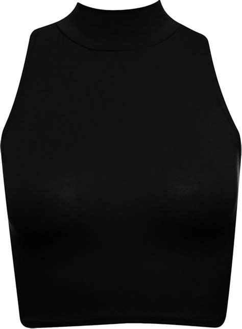 Black Turtleneck Crop Top