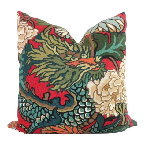 20 X 20 Schumacher Chiang Mai Dragon Pillow Cover Chairish