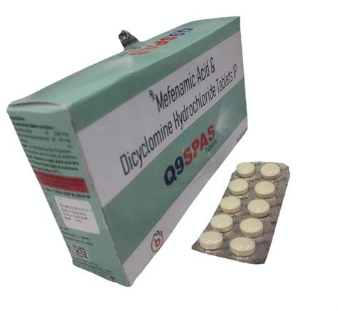 Mefenamic Acid Dicyclomine Hydrochloride Tablet Ip At Rs Box