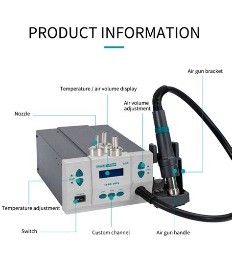 1000W Hot Air Welding Station DIgital Temperature Desoldering Welding Rework Station Original