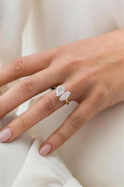 Toi Et Moi Engagement Ring Two Stone Ring Ct Couple Stone Etsy