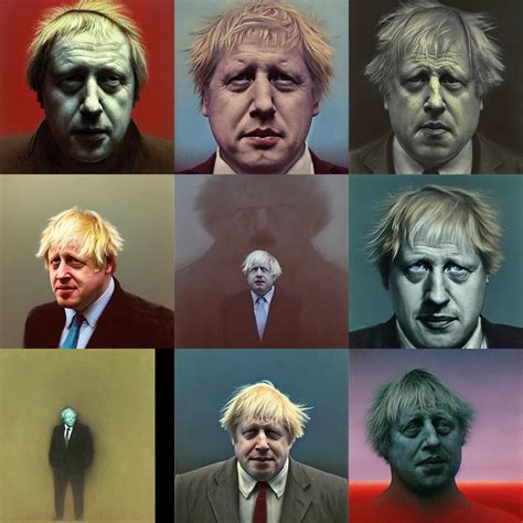 Photograph Of Boris Johnson Painting By Zdislaw Stable Diffusion