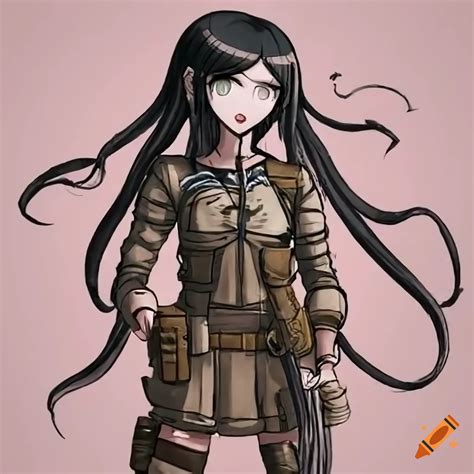 Character Illustration Of A Black Haired Bounty Hunter Girl On Craiyon