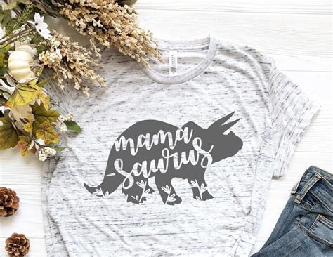 Mama Saurus Svg Mom Dinosaur Svg Mom Svg Mom Life Mother Etsy