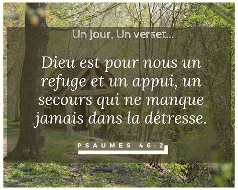 Verset Du Jour 05122021 Dieu Est Pour Nous Un Refuge Et Un