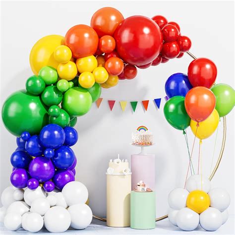 Amazon Labeol Rainbow Balloons Different Sizes Pcs