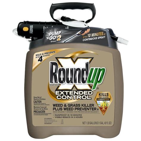 Roundup 1 33 Gal Read To Use Pump N Go Extended Control Weed And