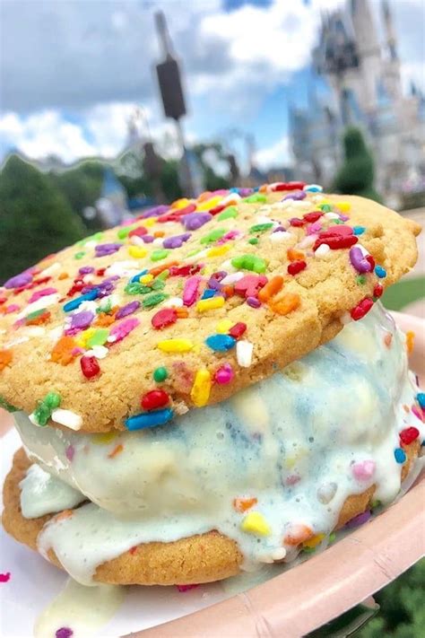 Disney World Has Birthday Cake Ice Cream Cookie Sandwiches So Prepare To Celebrate Ice Cream