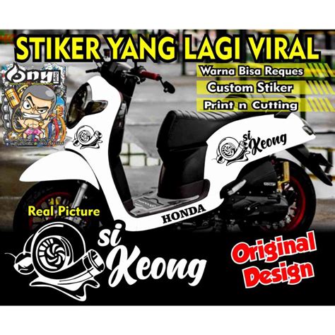 Jual STIKER SCOOPY SIPUT CUTTING STICKER SCOOPY KEONG NEW 2023 SKOTLET