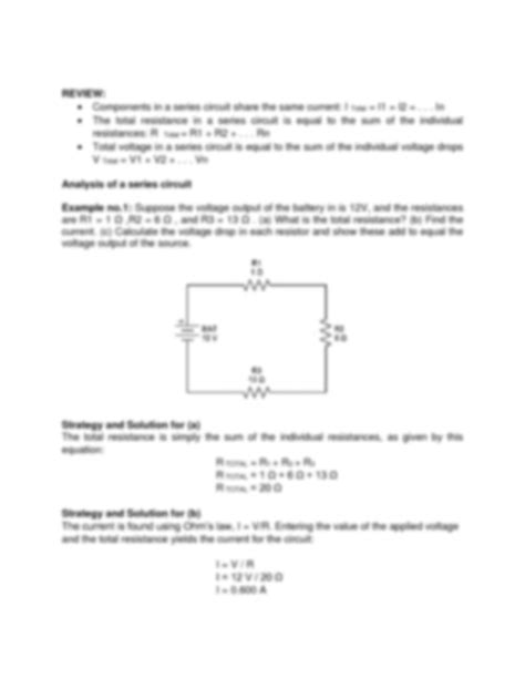 Solution Ohms Law Module Studypool