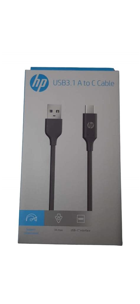 Cabo Usb 3 0 Tipo C Hp Dhc Tc101 Preto Carga Full Servtel Celular