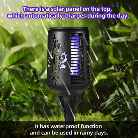 Solar Bug Zapper Outdoor Waterproof Bug Lights Mosquito Killer And Lighting Mosquito Zapper To