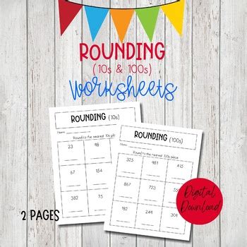 Rounding To The Nearest S And S Worksheet Review Rounding Page