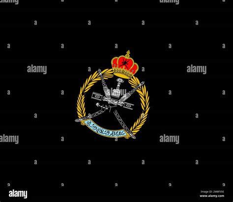 Royal Air Force Of Oman Rotated Logo Black Background B Stock Photo