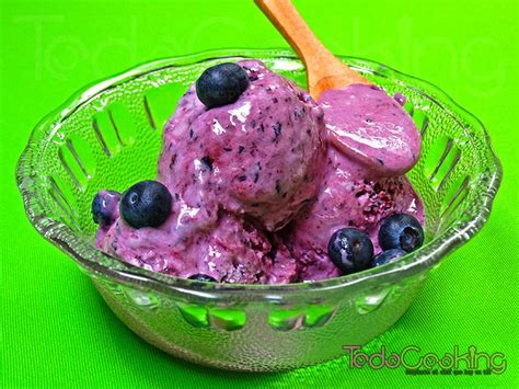 Helado de arándanos Receta casera sin heladera y sin azúcar Recetas